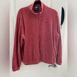 Medium Pinkish Nike Ribbed Velvet Zip Up